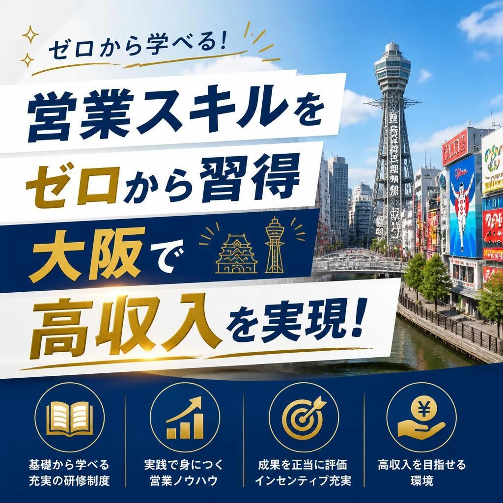 大阪で未経験から営業で 高収入を手に入れよう！｜大阪で営業の求人なら株式会社VENS