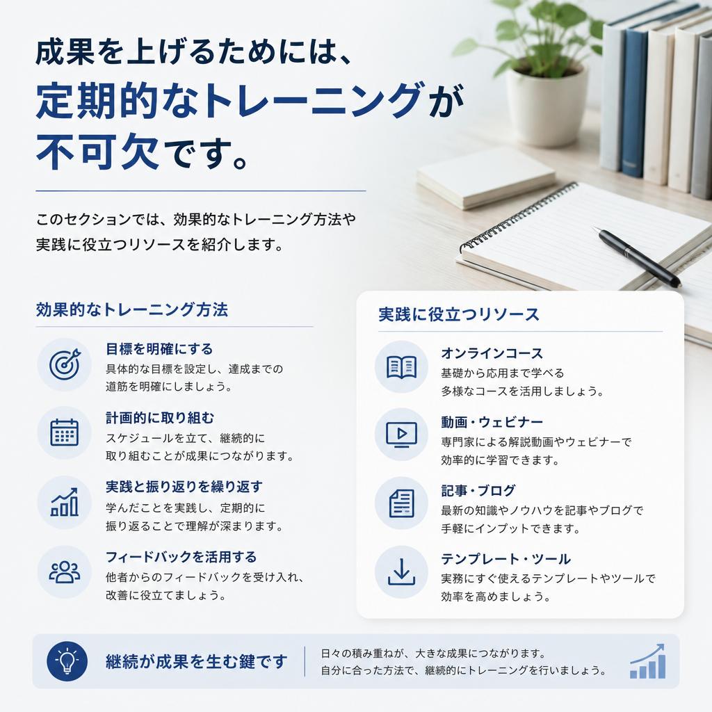 営業スキルを磨くためのトレーニング方法