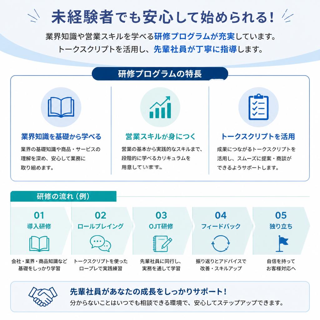 充実の研修制度で未経験からスタート
