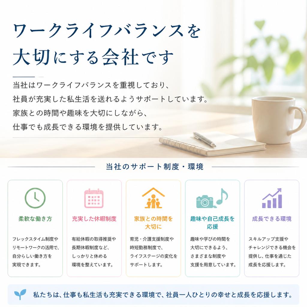 ワークライフバランスを実現