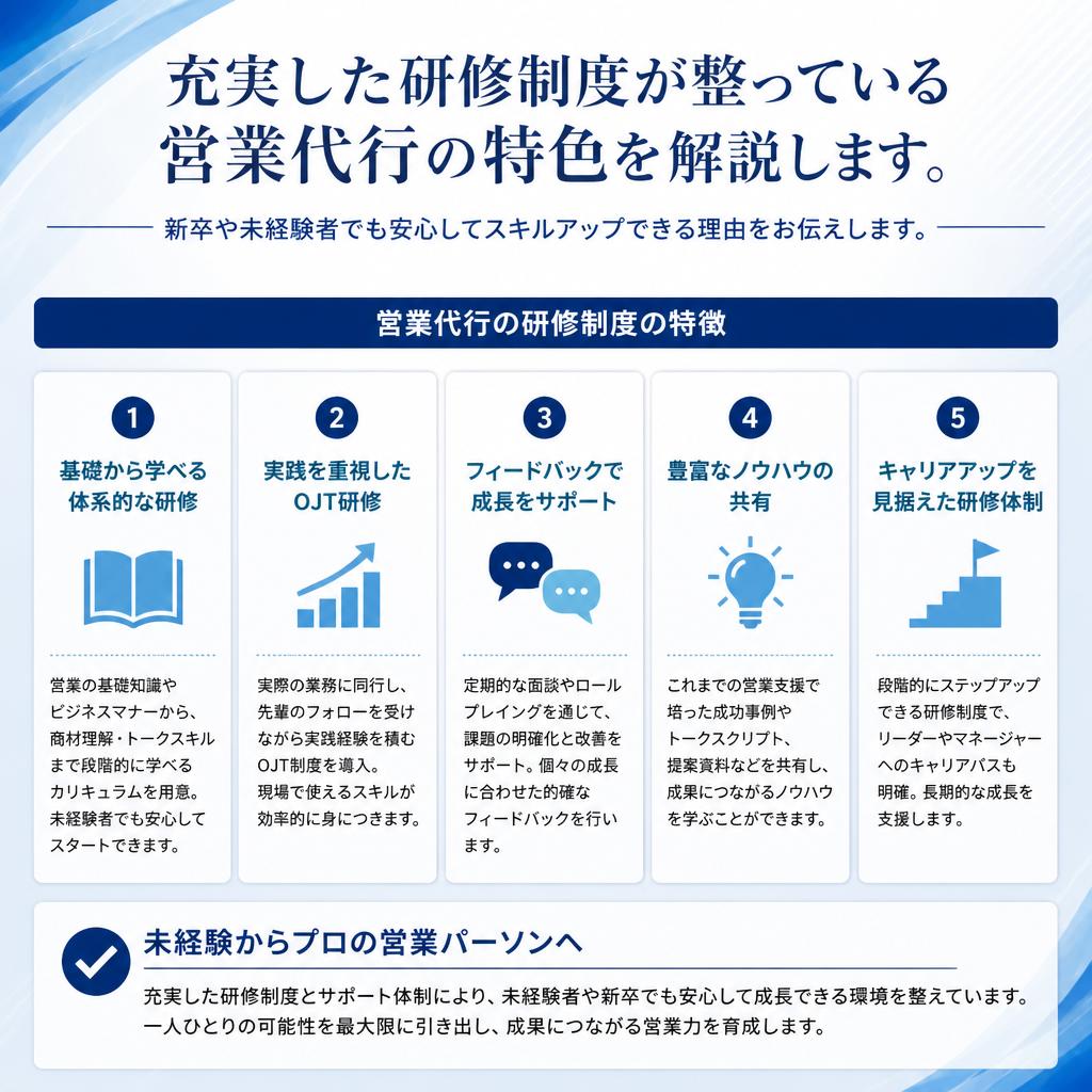 未経験者を応援する研修制度