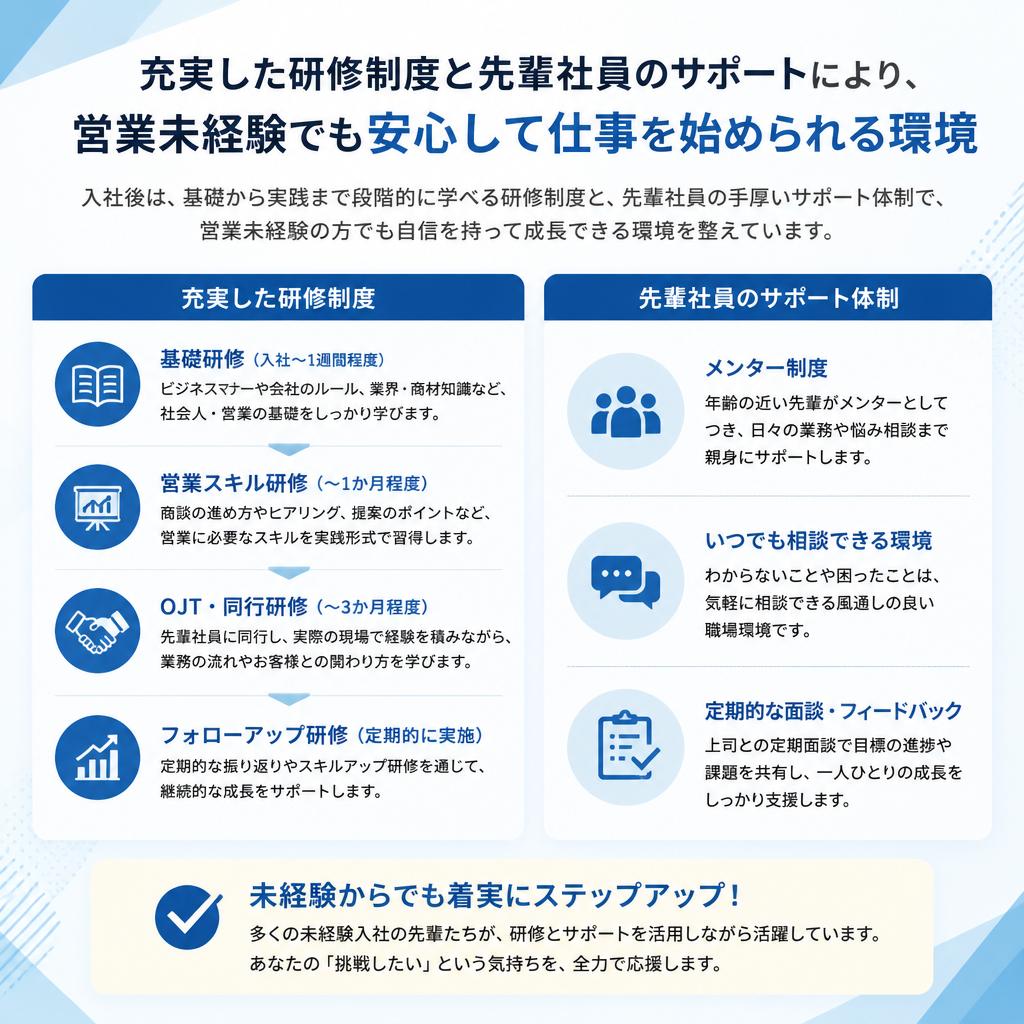 3. 未経験からでも安心の研修制度