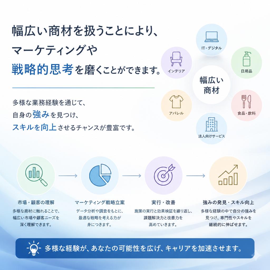 スキルアップを実現する多彩な業務体験