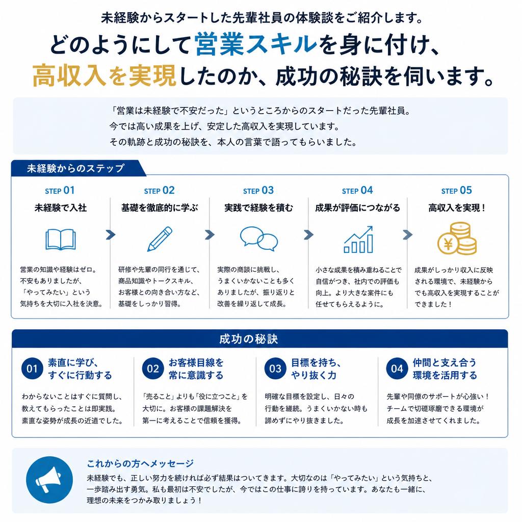 先輩社員の成功体験