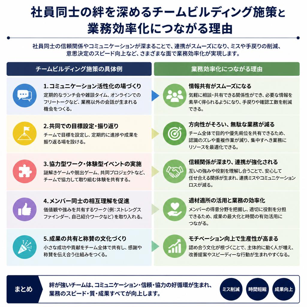 チームビルディングで絆を深める
