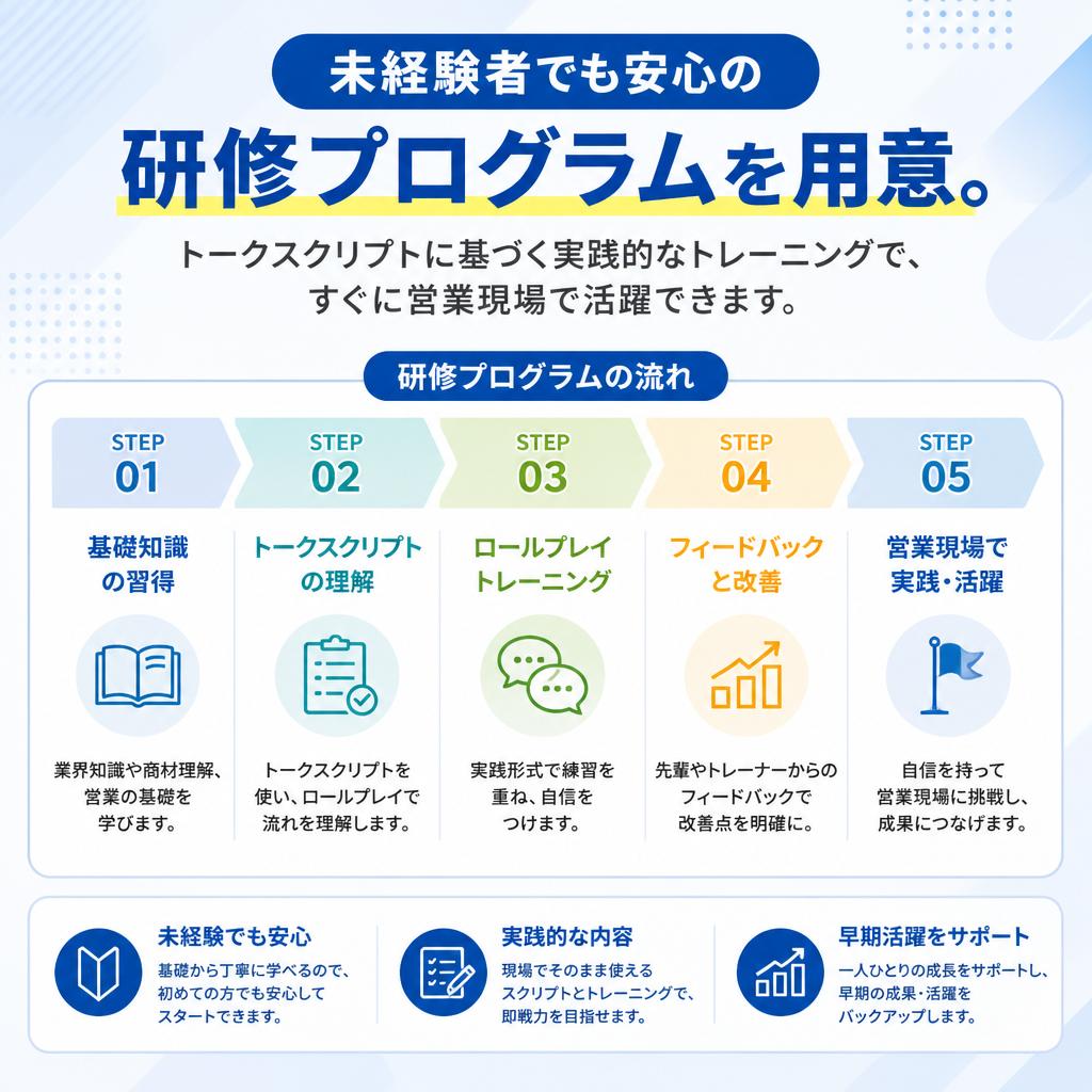 充実した研修制度でスキルを習得