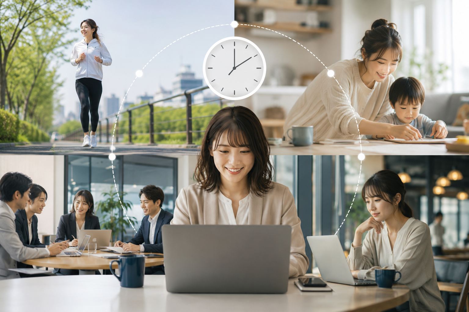 柔軟な勤務時間で自分のペースで